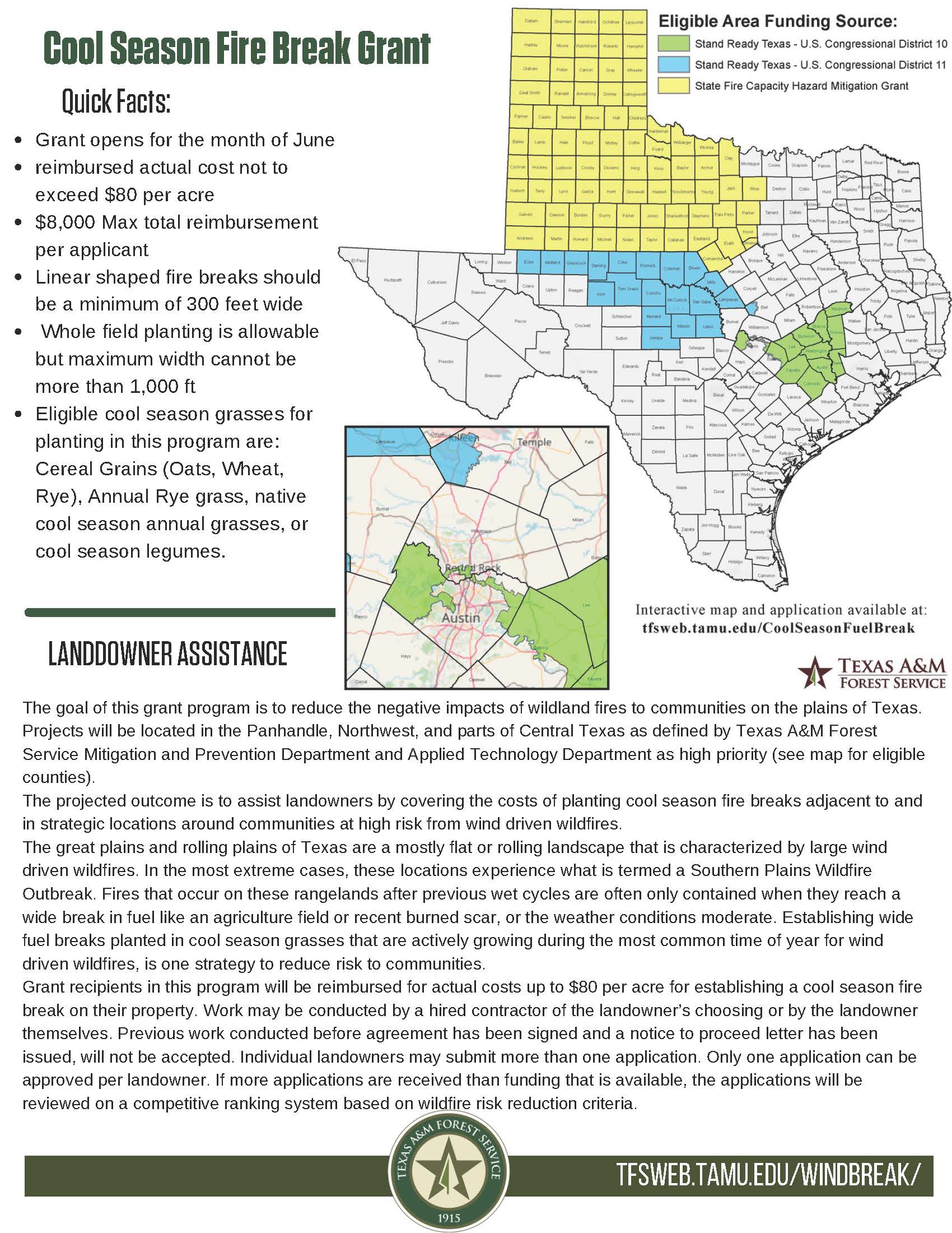 Cool Season Fire Break Fact Sheet